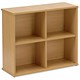 Trexus 800 Desk High Bookcase with Solid Back W800xD310xH720mm Oak
