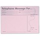 Telephone Message Pad Pre-printed 80 Sheets 148x105mm Pink Ref 922102 [Pack 10]