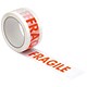 Printed Tape Fragile Polypropylene 50mmx66m Red on White [Pack 6]