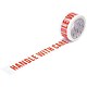 Printed Tape Handle with Care Polypropylene 50mm x 66m Red on White [Pack 6]