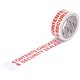 Printed Tape Contents Checked Polypropylene 50mm x 66m Red on White [Pack 6]