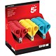 5 Star School Scissors with Plastic Handles and Stainless Steel Blades 55mm Assorted [Pack 30]