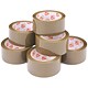 5 Star Office Packaging Tape Low Noise Polypropylene 50mm x 66m Buff [Pack 6]