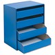 5 Star Premier Modular Storage Unit 4 Drawers W378xD258xH448mm Blue