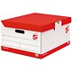 5 Star Office Storage Trunk W383xD440xH250mm White and Black [Pack 10]