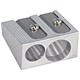 5 Star Office Pencil Sharpener Pocket-sized Metal for Max. Diameter 8mm Double Hole [Pack 5]