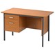 Trexus Traditional 1200 Desk Single Pedestal Left-hand 2 Drawer W1200xD730xH737mm Beech