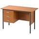 Trexus Traditional 1200 Desk Single Pedestal Left-hand 3 Drawer W1200xD730xH737mm Beech