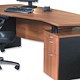 Elysium Executive Desk Right-hand 37mm Top with 3 Drawer Filing Pedestal W2200xD1190xH750mm Walnut