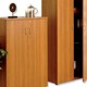 Elysium Cupboard Tall with Lockable Doors W800xD400xH1960mm Walnut with Black Trim