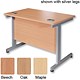 Sonix S1 Cantilever 1000 Desk Return with Grey Frame W1000xD600xH730mm Oak