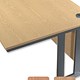 Sonix S1 Cantilever 1600 Desk Wave Right-Hand with Grey Frame W1600xD1000-800xH730mm Beech