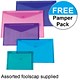 Snopake Polyfile Electra Wallet Foolscap Assorted Ref 10088 [Pack 5 x5 FREE Pamper Pack] Apr-Jun 2008