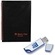Black n Red Book Wirebound Recycled 90gsm 192pp A4 Ref H67023 [Pack 5 and FREE USB Stick] Apr-Jun 2008