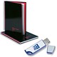 Black n Red Book Wirebound 90gsm Ruled Perforated 140pp A4 Ref B79019 [Pack 5 and USB Stick] Apr-Jun 2008