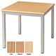 Sonix Table 800 Rectangular Table with Silver Legs W800xD800xH730mm Beech