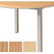 Sonix Table Circular Table with Silver Legs Dia1200xH730mm Oak
