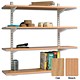 Trexus Top Shelf Shelving Unit System 4 Shelves Wall-mounted W1000xD270xH1524mm Oak