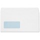 Plus Fabric Envelopes Lightweight Wallet Press Seal Window 80gsm DL White [Pack 1000]