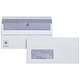 Plus Fabric Envelopes Wallet Press Seal Window 110gsm DL White [Pack 250]