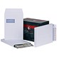 Plus Fabric Envelopes Peel and Seal with Window Gusset 25mm 120gsm White C4 [Pack 100]