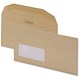 Postmaster Envelopes Wallet Gummed with Window 80gsm Manilla DL [Pack 500]