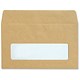 New Guardian Envelopes Lightweight Pocket Press Seal Window 80gsm Manilla 89x152mm [Pack 1000]