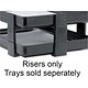 Rexel Agenda Classic Risers Variable Height Self-locking for Letter Trays Charcoal Ref 25224 [Pack 5]