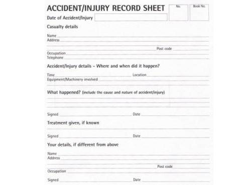 accident book