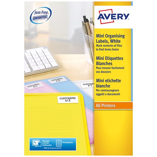 Avery Mini Labels Laser 84 Per Sheet 46x11 1mm White 8400 Labels Avery mini labels laser 84 per sheet 46x11 1mm white 8400 labels