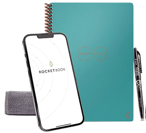 Rocketbook set with pen and cloth