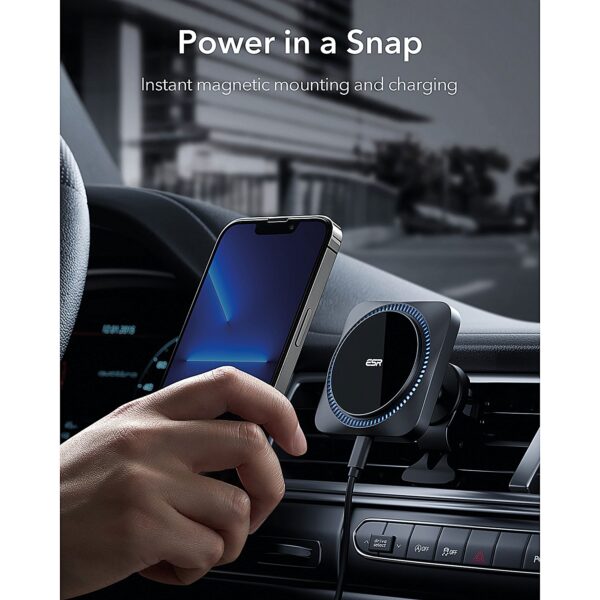 Power in a snap car charger for mobile phones