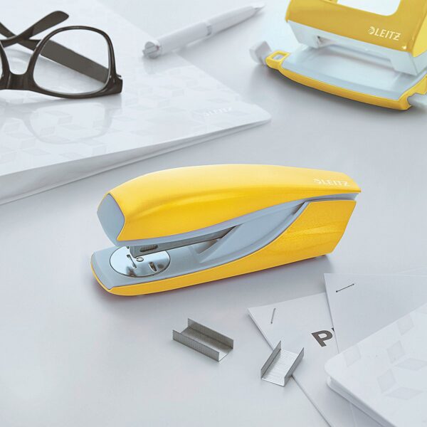 Bright yellow stapler