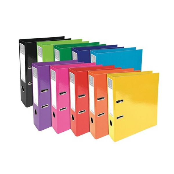 Colourful lever arch files