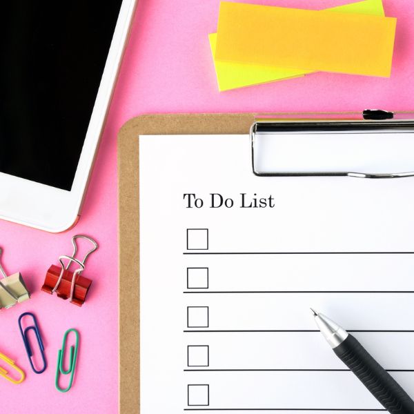 To do list to help with stress management