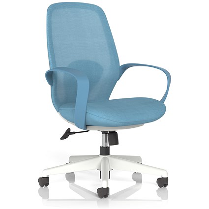 Ariel Mesh Task Operator Chair, Fixed Arms, Blue
