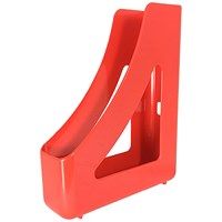 Deflecto Contemporary Magazine File A4 W80 x D245 x H310mm Red - Deflecto Contemporary Magazine File A4 W80 x D245 x H310mm Red -