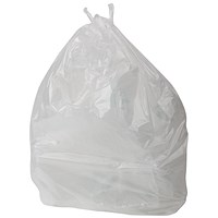 Premium Heavy Duty Swing Bin Liner Sacks 305 x 584 x 762mm 120 Gauge White (Pack 500) -