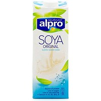 Alpro Original Soya Milk, 1 Litre, Pack of 8