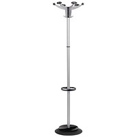 Alba Sevilla Coat Stand, 12 Pegs, Silver