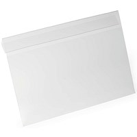 Durable A4 Document Sleeve with Fold, Extra Hard, Landscape, Pack of 10