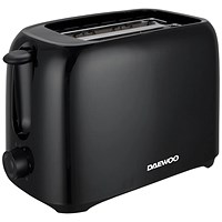 Daewoo Essentials 2 Slice Toaster Black 700W