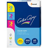 Color Copy Premium Copier Paper, White, 200gsm, A3, 250 Sheets