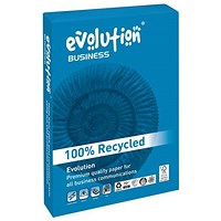 Evolution Business A3 Recycled Paper, White, 90gsm, Ream (500 Sheets)