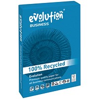 Evolution Business A4 Recycled Paper, White, 80gsm, Ream (500 Sheets)