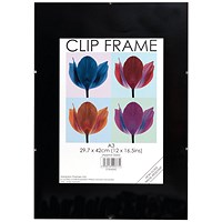 Photo Album Co Poster/Photo Frameless Clip Frame, A3, Clear