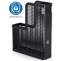 Durable Optimo Recycled Plastic Magazine Rack Desk File Organiser, A4, Grey Durable Optimo Recycled Plastic Magazine Rack Desk File Organiser, A4, Grey