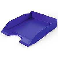 Durable Basic Stackable Letter Tray, Document Paper File, A4+, Blue, Pack of 6