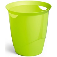 Durable Trend Plastic Waste Recycling Bin, 16 Litre, Green, Pack of 6