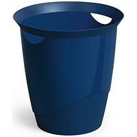 Durable Trend Plastic Waste Recycling Bin, 16 Litre, Blue